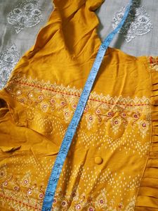 Elegant Yellow Anarkali Kurta