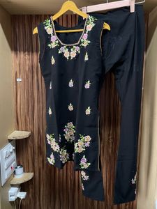 Embroidered Black Salwar Kameez Suit