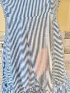 Striped Sundress with fade stains
