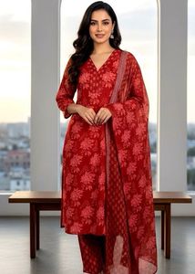 Floral Print Kurta Set