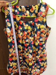 Floral Top with Cutout