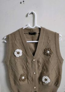 Floral Sweater Vest