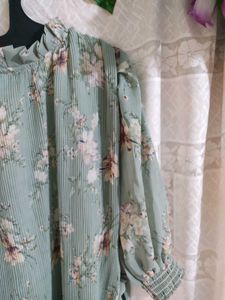 Floral ,Pista Green Clr ,Dress🌸