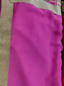 Beautiful Rose Pink Colour Saree