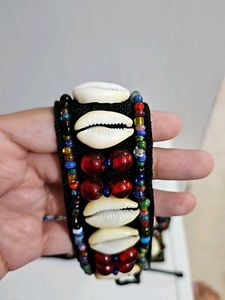 One Glass Bead Bracelet And Necklace