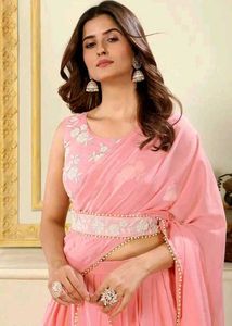 **Ruffle Sarees With Belt**
