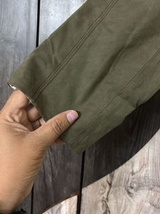 Elegant Olive Green Trench Coat