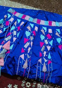 heavy blue skirt