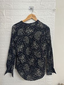 Floral Print Long Sleeve Blouse
