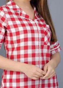 Vivalda Red Gingham Pajama Set