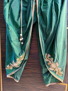 Padded Gujrati Style Peplum Top With Dhoti Pants