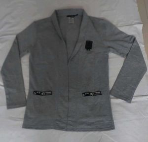 Gray Long Sleeve Blazer