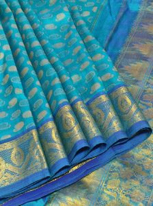 Elegant Blue Silk Saree