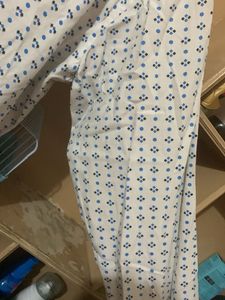 Blue Pattern Long Sleeve Shirt