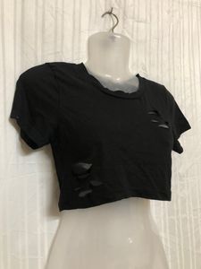 Black Stylish Crop Top