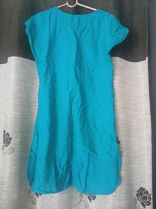 Blue Embroidered Kurti