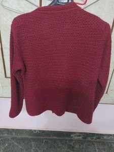 Burgundy Cardigan Sweater