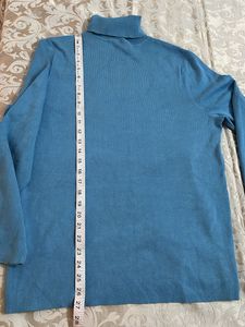 Blue Turtleneck Sweater