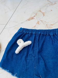 High waisted Denim Shorts &amp; Bracelet