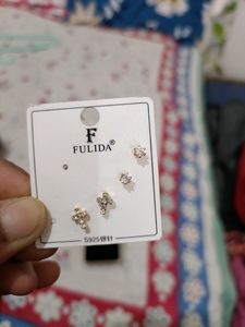 New Stud Earrings Set Of 3