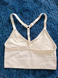 Westside White Back Detailed Bralette