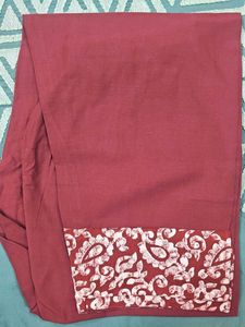 Brown Kurta Set With Bandhani Odhani