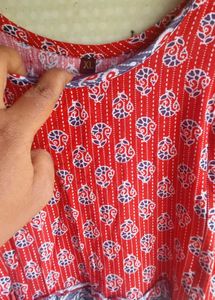 Red Printed Dress