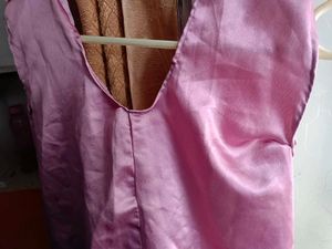 Pink Satin Top