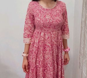 Pink Dress With Ghera💕