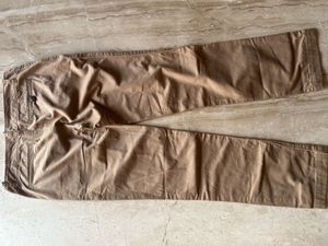 Khaki Straight Fit Trousers