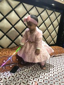 Girls Dress With Shrug And Belt
