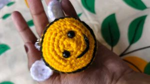 Bee Crochet Keychain