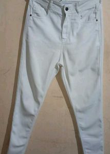 White High Rise Denim