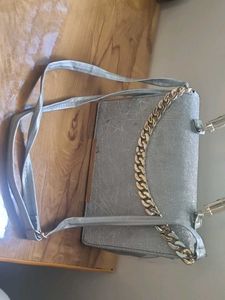 Silver Party Wear Sling Bag