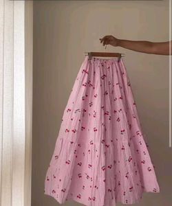 Cherry 🍒 Ghignam Printed Skirt