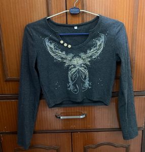 y2k vintage full sleeves top