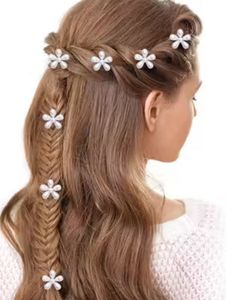 Korean Pearl Flower Mini Claw Clips