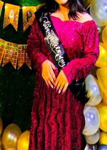 Pink Sequin Party Dress