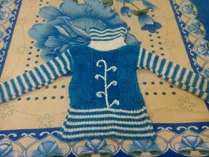 Hand-knitted Blue Sweater