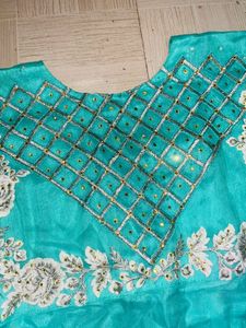 ✨ Turquoise Elegance Anarkali Dress ✨