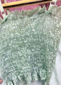 Chic Light Green Corset Top