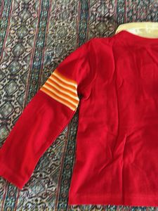 Red Striped Long Sleeve Shirt