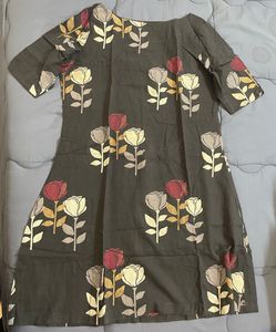 Max Cotton Dress With Beautiful Rose Print