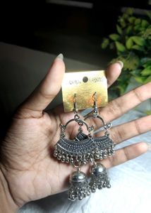 Mirror Jhumka Earrings