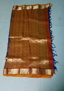 multi colour pure kanchi pattu saree