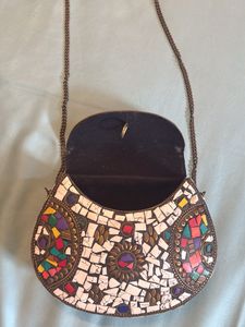 Vintage Mosaic Crossbody Bag