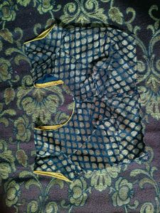 Black Brocade Blouse