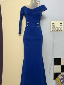 Pintrest Navy Blue Long Mermaid One Piece