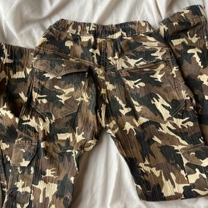 Camo army print cargo pants