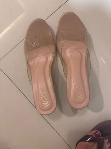 Glass Pencil Princess Heels Transparent Beige